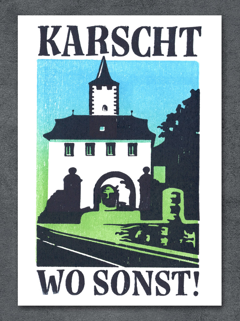 Postkarte Karlstadt - Oberes Tor