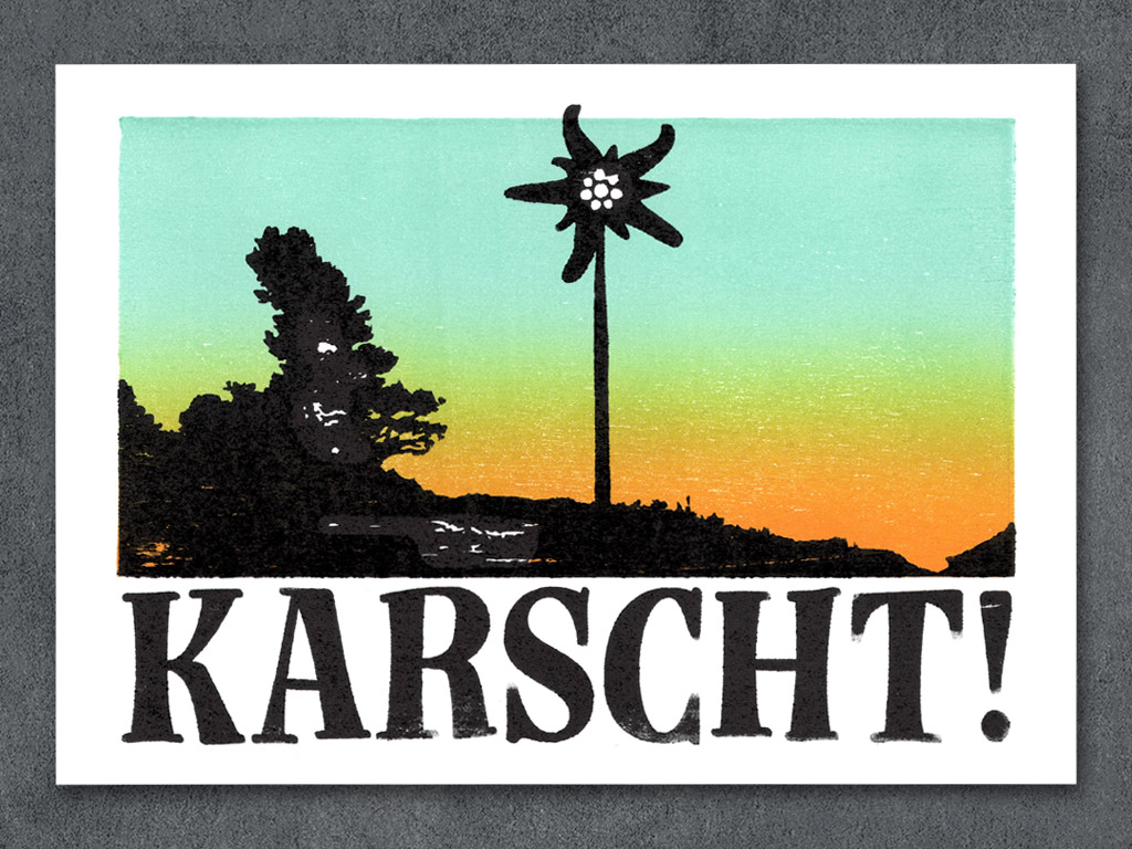 Postkarte Karlstadt - Edelweiß